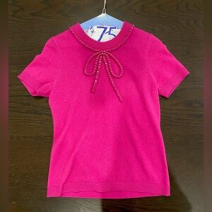 Kate Spade Vibrant Pink Sweater with Bow Detailing
